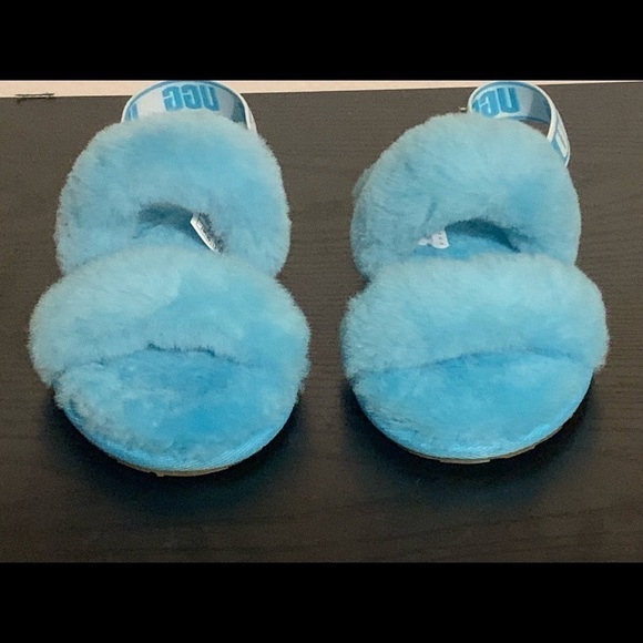 New TODDLER KIDS UGG OH YEAH OASIS‎ BLUE SANDALS SLIDE SLIPPER # boy girl unisex - Picture 7 of 8